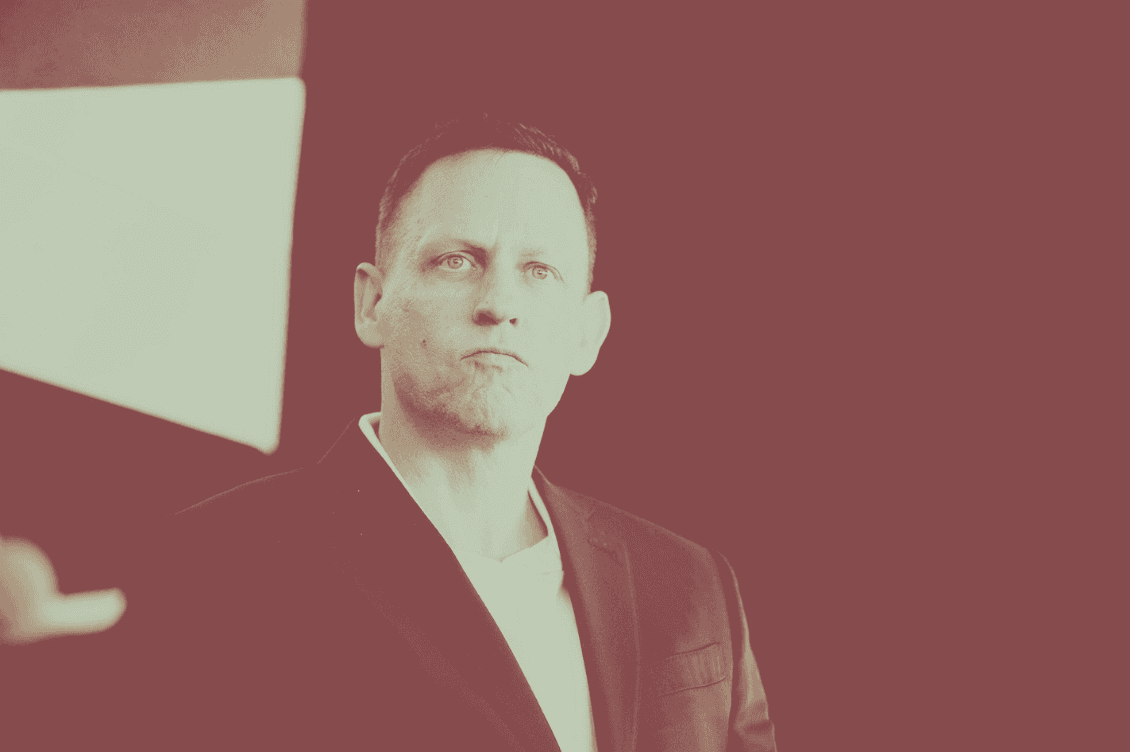 Peter Thiel speaking with attendees at the 2022 Converge Tech Summit at The Waste Management Phoenix Open at the Skybar at TPC Scottsdale in Scottsdale, Arizona - Gage Skidmore