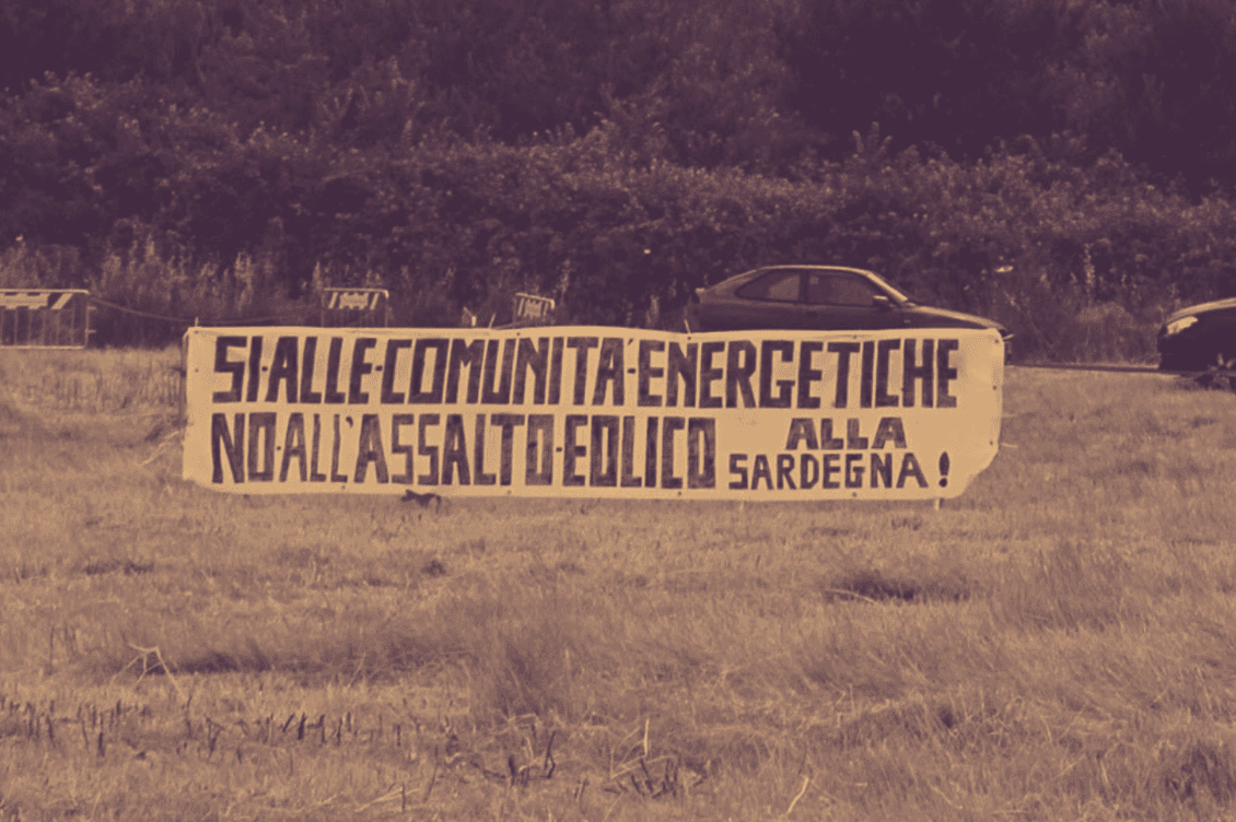 Immagine di repertorio dalla manifestazione di Saccargia di giugno 2024 contro la speculazione, per una sostenibilità energetica